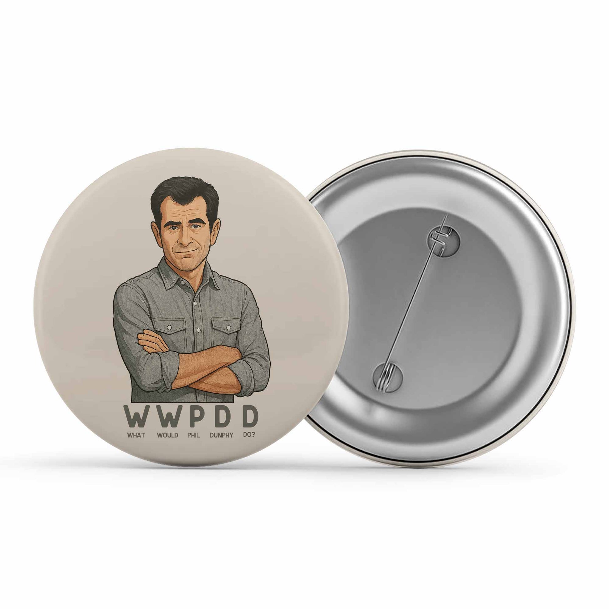 modern family what would phil do badge pin button tv & movies buy online india the banyan tee tbt men women girls boys unisex  