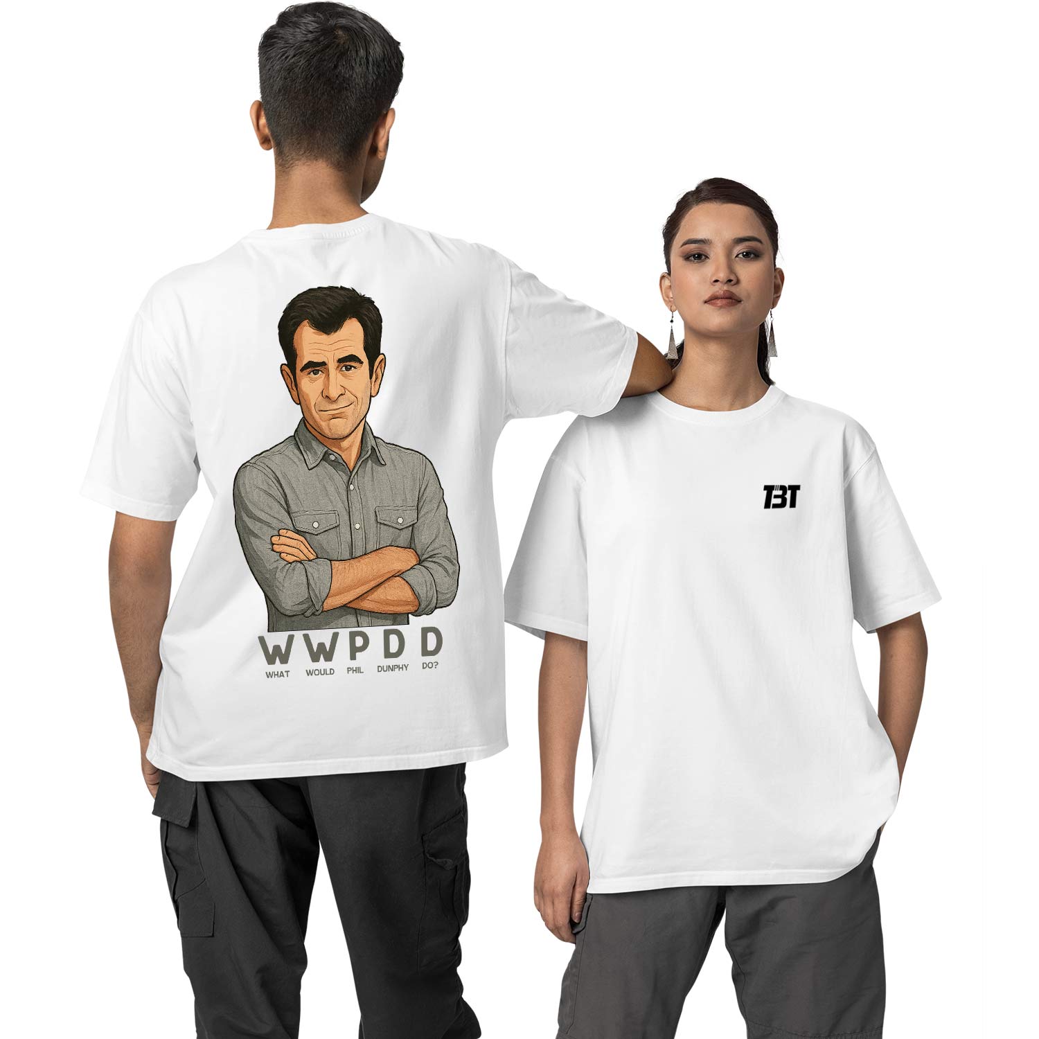 modern family oversized t shirt - what would phil do tv & movies t-shirt white buy online india the banyan tee tbt men women girls boys unisex