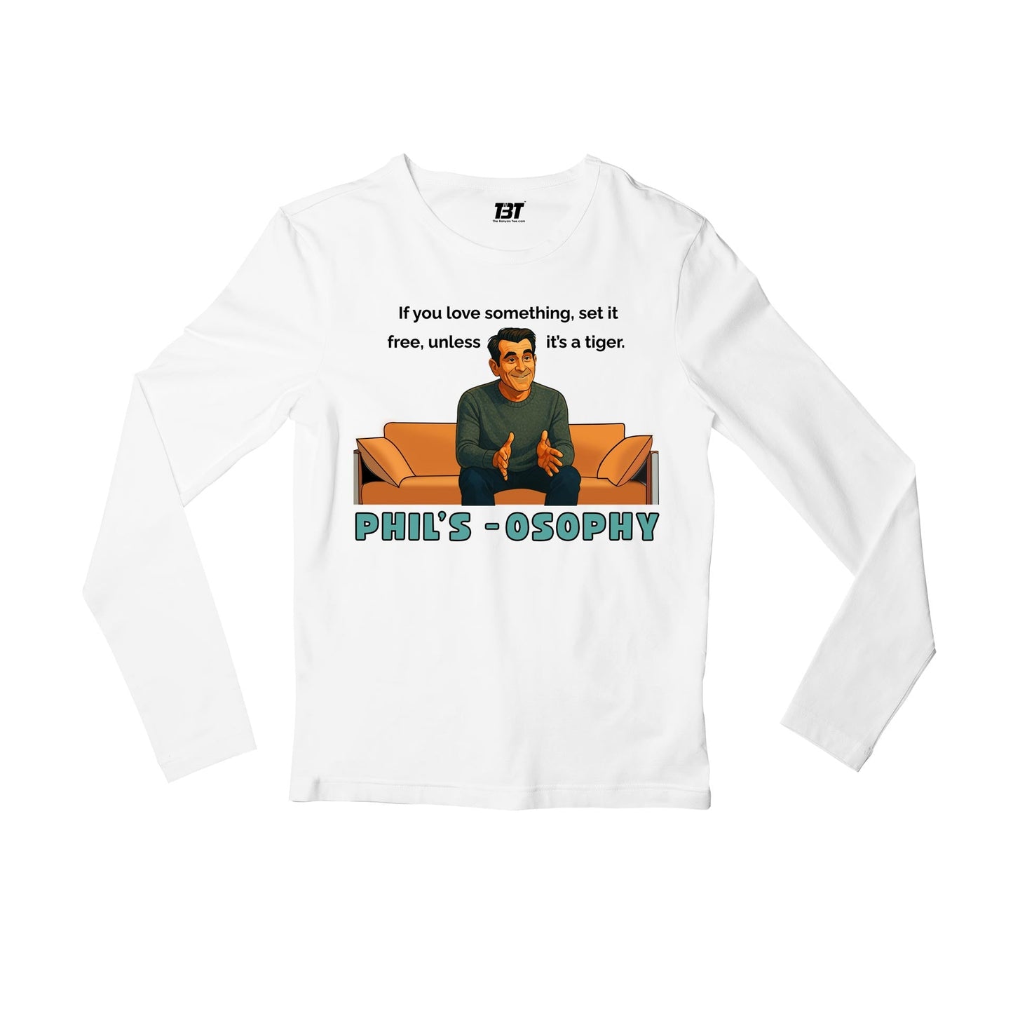 modern family philsosophy full sleeves long sleeves tv & movies buy online india the banyan tee tbt men women girls boys unisex white