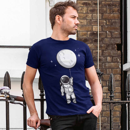 graphic moon balloon t-shirt printed graphic stylish buy online india the banyan tee tbt men women girls boys unisex navy 
