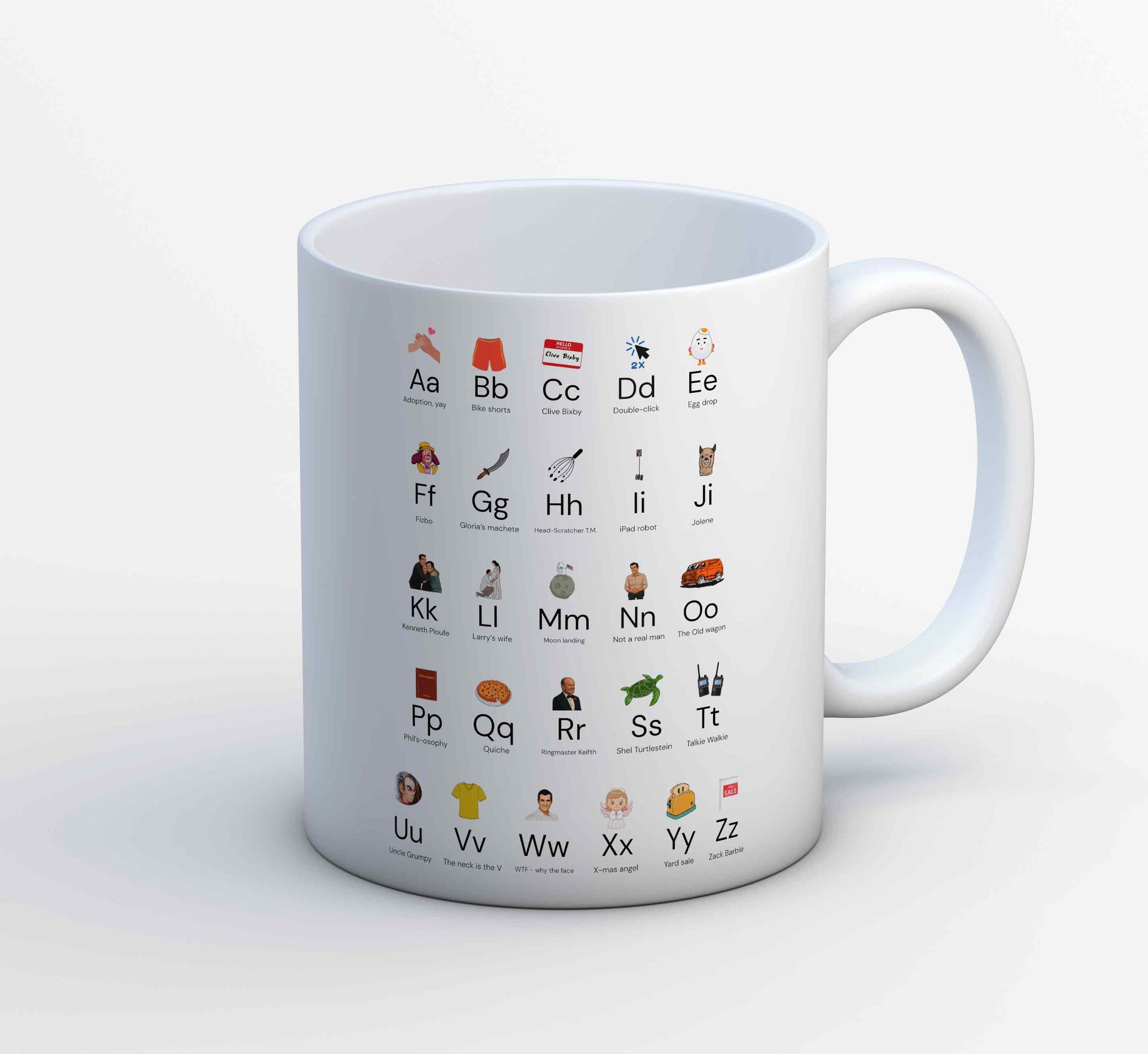 modern family modern alphabet mug coffee ceramic tv & movies buy online india the banyan tee tbt men women girls boys unisex  