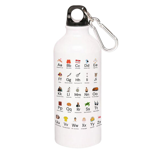 modern family modern alphabet sipper steel water bottle flask gym shaker tv & movies buy online india the banyan tee tbt men women girls boys unisex  
