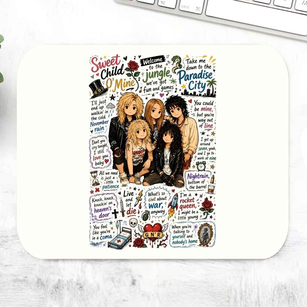 guns n' roses appetite for doodles mousepad logitech large anime music band buy online india the banyan tee tbt men women girls boys unisex  