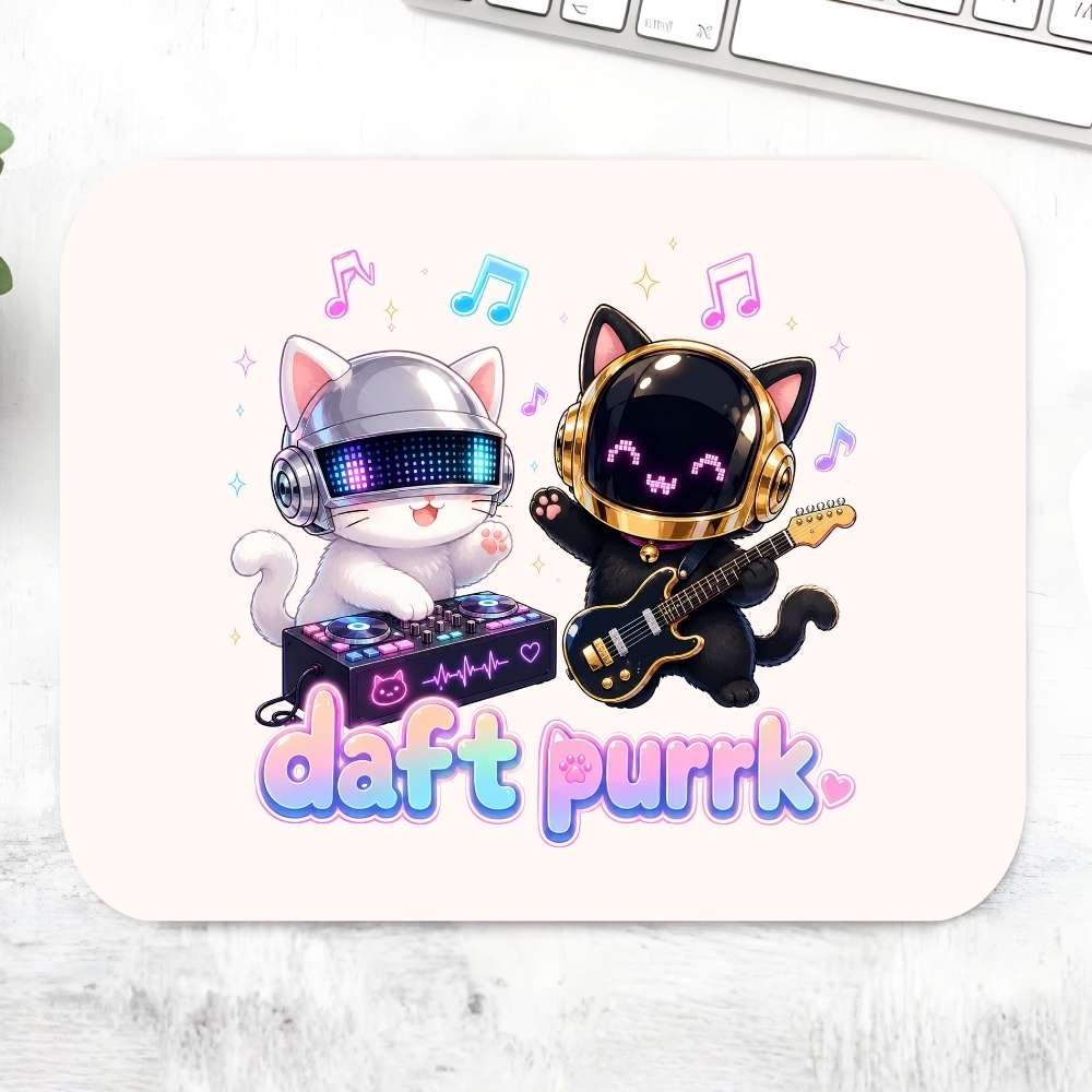 daft punk daft purrk mousepad logitech large anime music band buy online india the banyan tee tbt men women girls boys unisex  