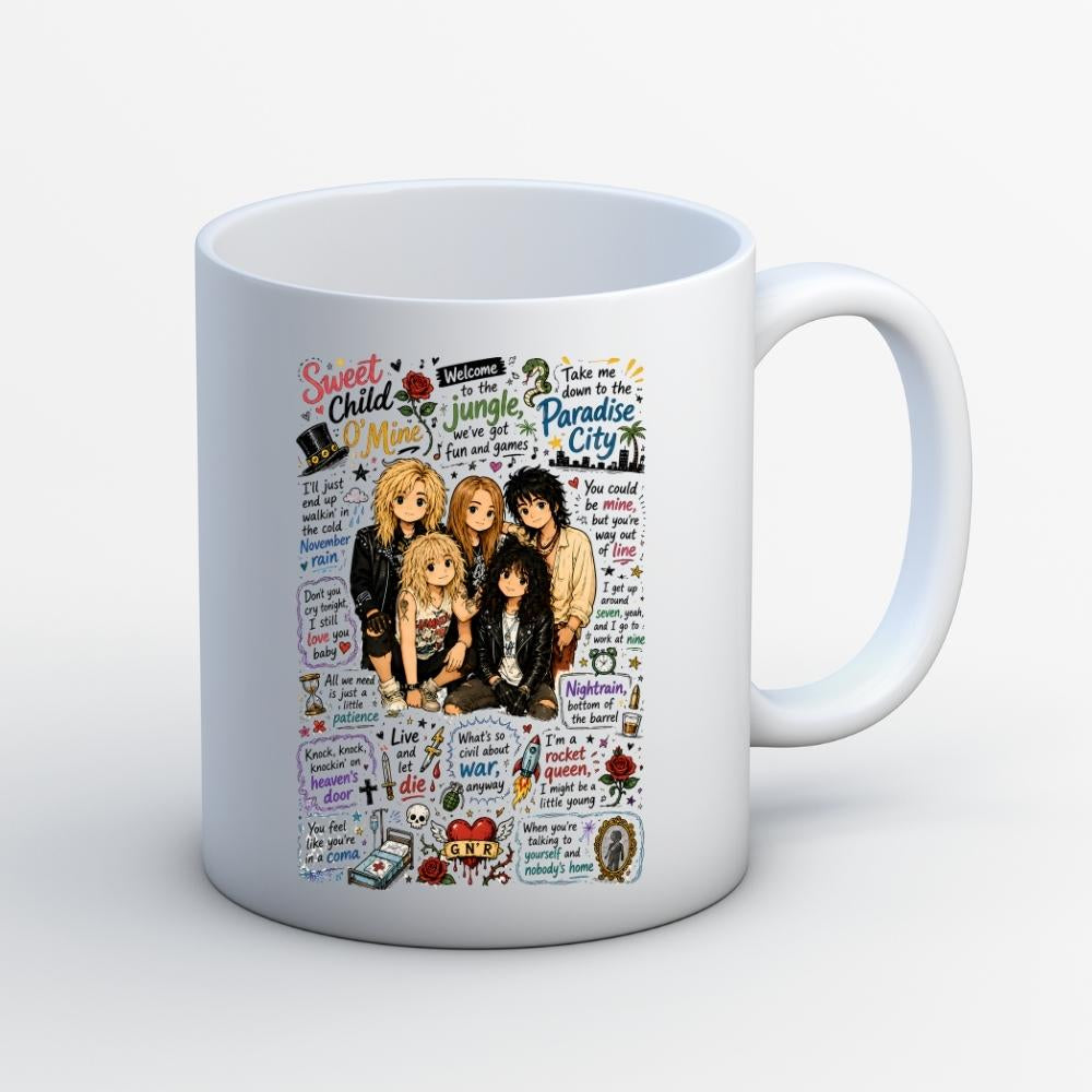 guns n' roses appetite for doodles mug coffee ceramic music band buy online india the banyan tee tbt men women girls boys unisex  