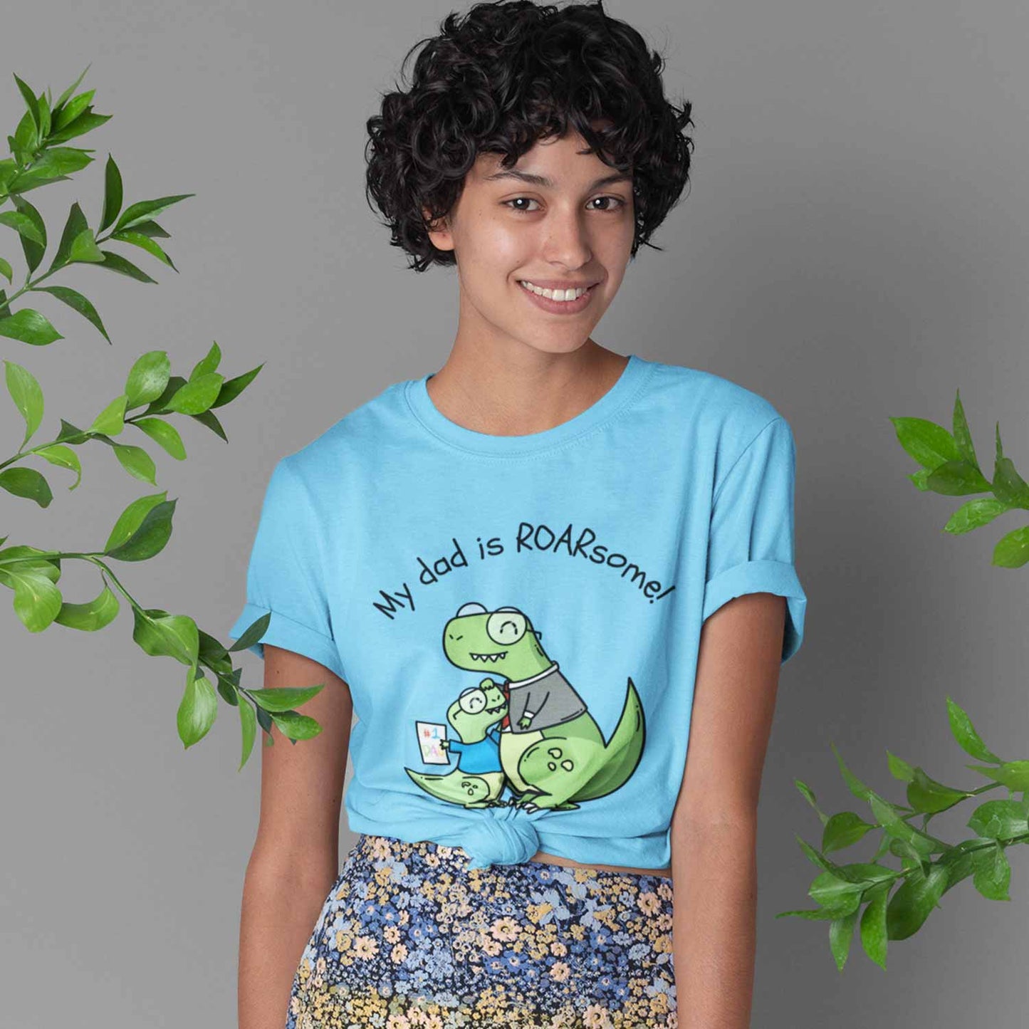 graphic my dad is roarsome t-shirt printed graphic stylish buy online india the banyan tee tbt men women girls boys unisex turquoise 