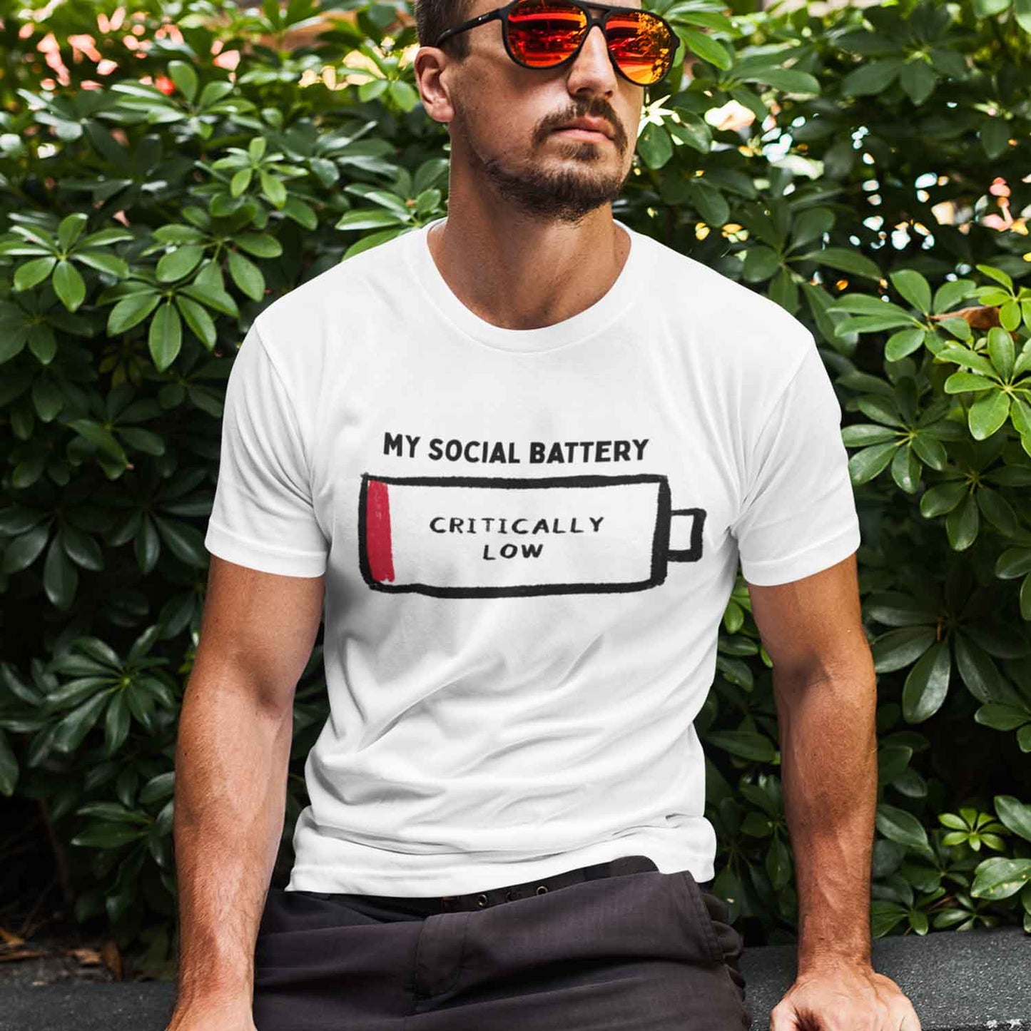 graphic my social battery t-shirt printed graphic stylish buy online india the banyan tee tbt men women girls boys unisex white 