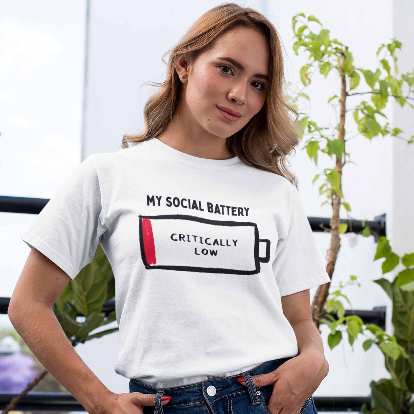 T shirt - My Social Battery
