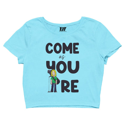 nirvana come as you are crop top music band buy online india the banyan tee tbt men women girls boys unisex sky blue