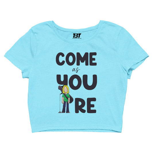 nirvana come as you are crop top music band buy online india the banyan tee tbt men women girls boys unisex sky blue