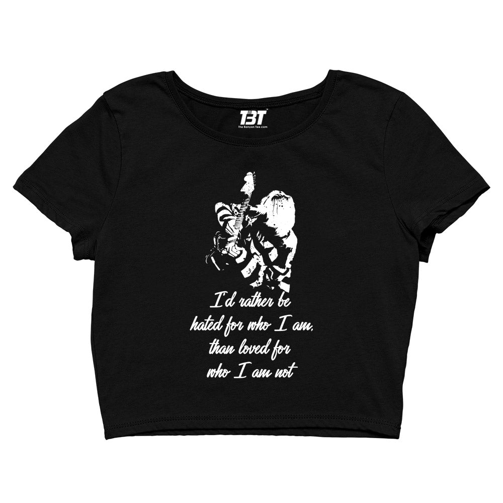nirvana who i am crop top music band buy online india the banyan tee tbt men women girls boys unisex black