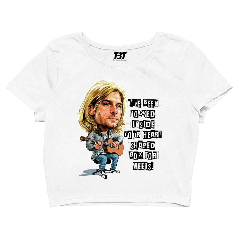 nirvana heart shaped box crop top music band buy online india the banyan tee tbt men women girls boys unisex white