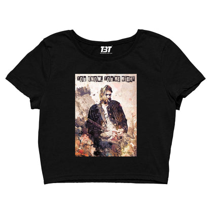 nirvana you know you're right crop top music band buy online india the banyan tee tbt men women girls boys unisex black