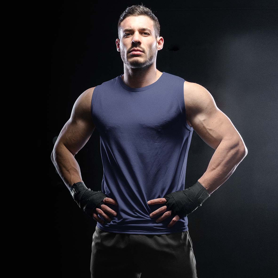navy blue sleeveless tshirts gym vests by the banyan tee buy cheap gym tshirts in india vests for men