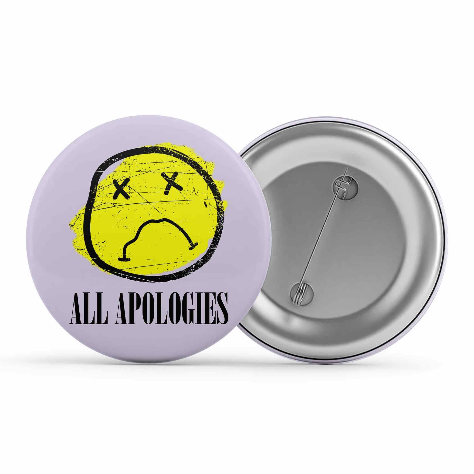nirvana all apologies badge pin button music band buy online india the banyan tee tbt men women girls boys unisex