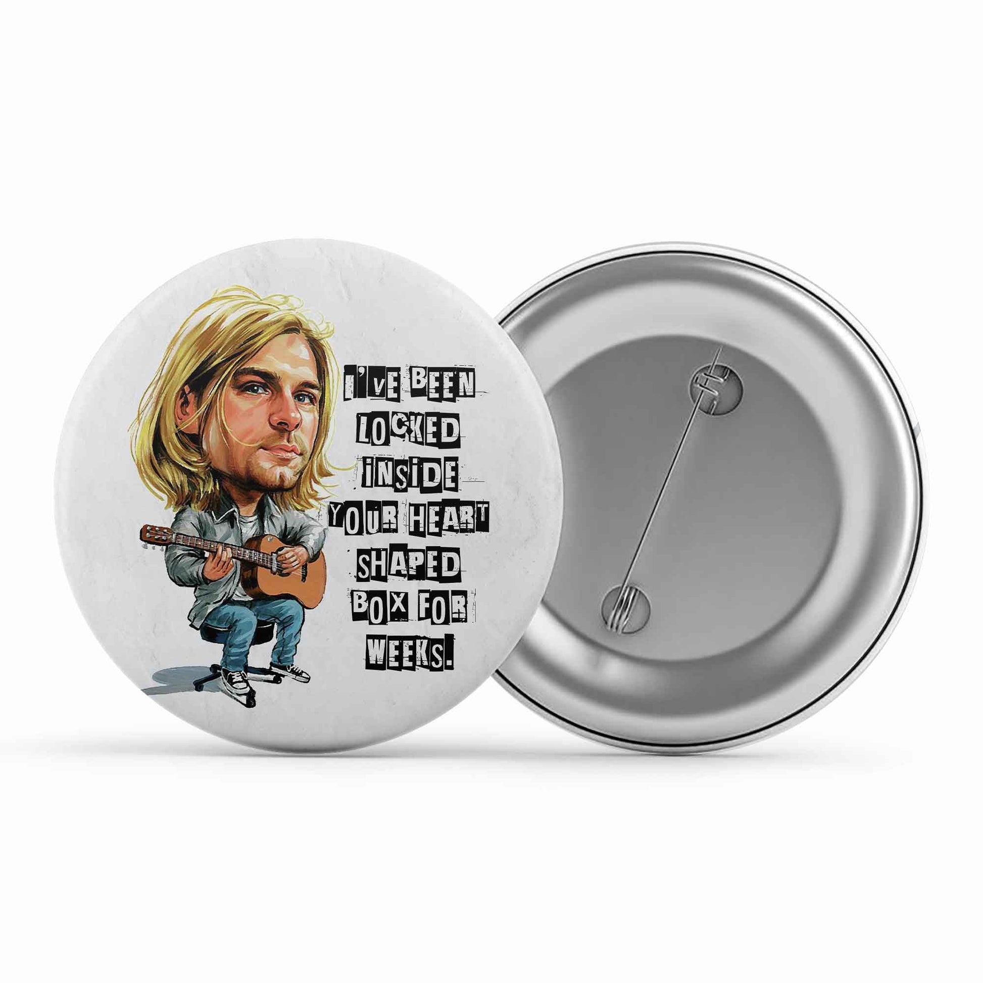 nirvana heart shaped box badge pin button music band buy online india the banyan tee tbt men women girls boys unisex