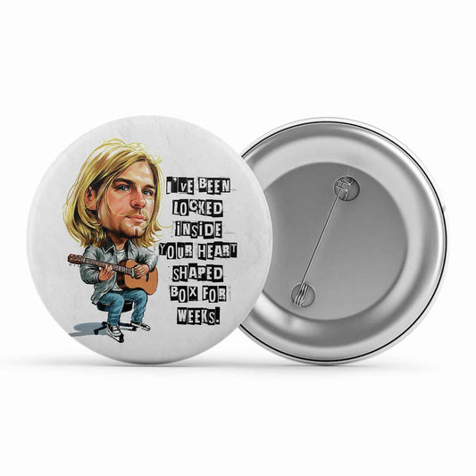 nirvana heart shaped box badge pin button music band buy online india the banyan tee tbt men women girls boys unisex