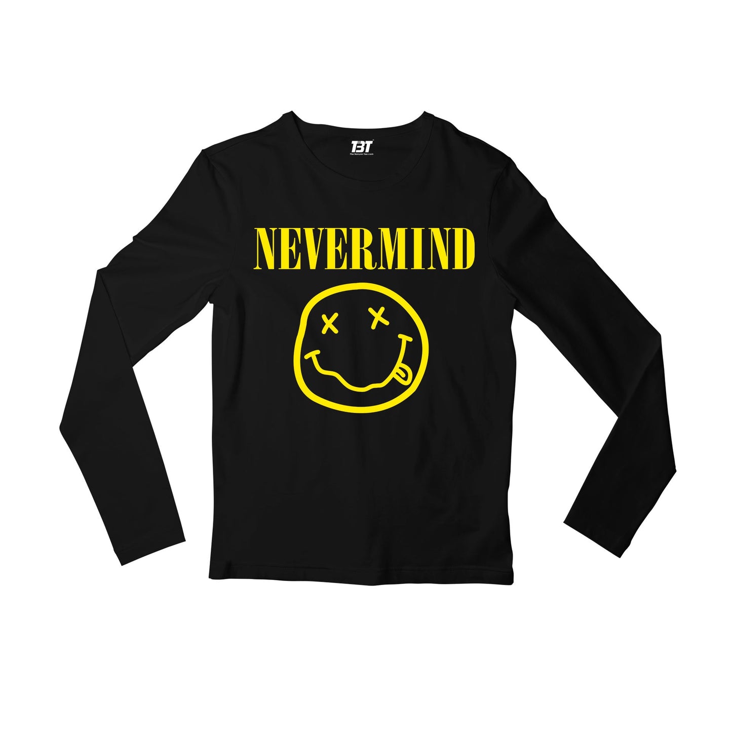 nirvana nevermind full sleeves long sleeves music band buy online india the banyan tee tbt men women girls boys unisex black