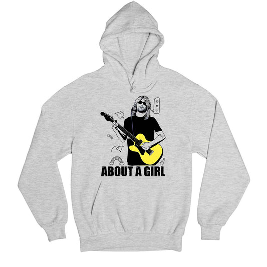 nirvana about a girl hoodie hooded sweatshirt winterwear music band buy online india the banyan tee tbt men women girls boys unisex gray