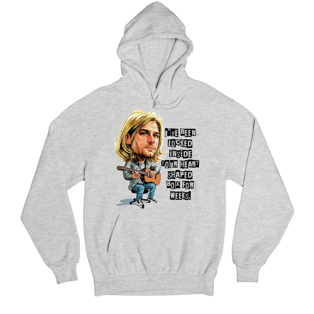 nirvana heart shaped box hoodie hooded sweatshirt winterwear music band buy online india the banyan tee tbt men women girls boys unisex gray