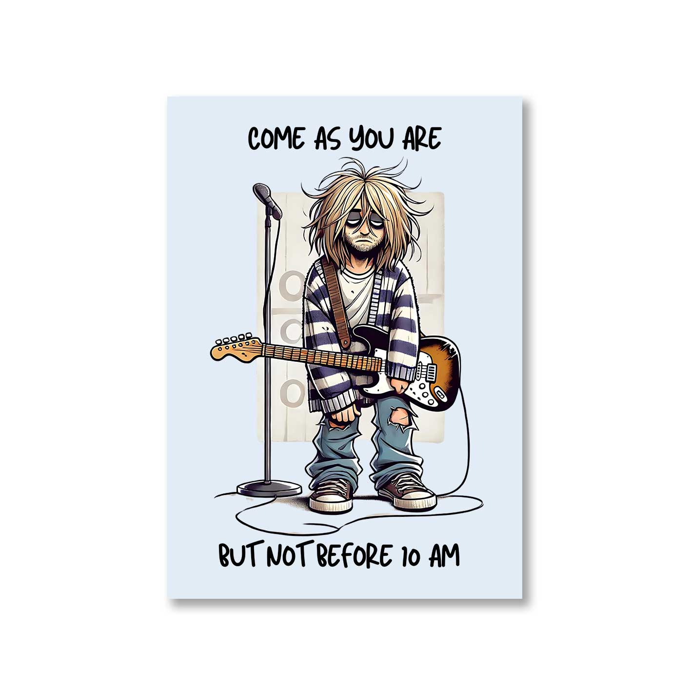 nirvana not before 10 am poster wall art buy online india the banyan tee tbt a4
