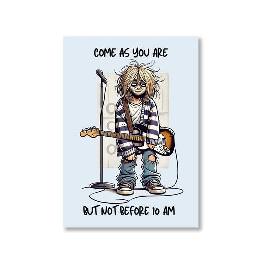 nirvana not before 10 am poster wall art buy online india the banyan tee tbt a4