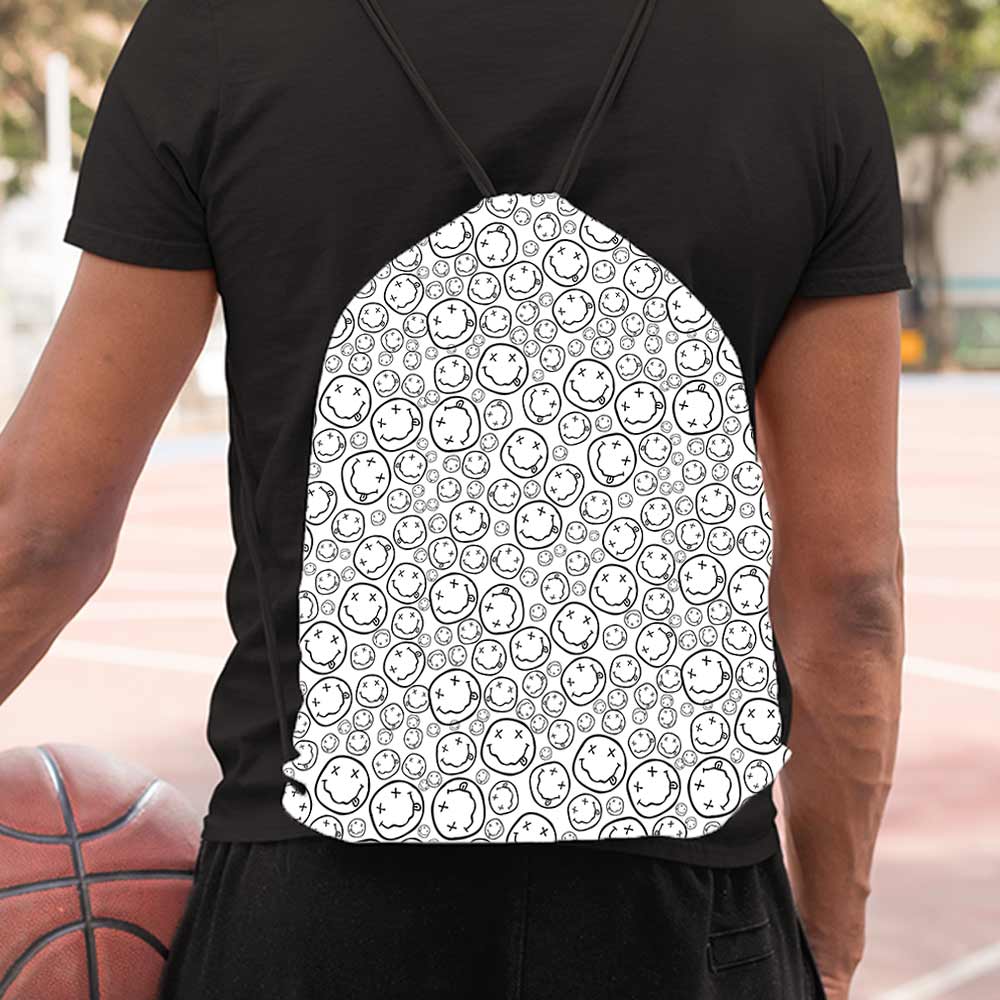 nirvana drawstring bag college school gym music band buy online india the banyan tee tbt men women girls boys unisex