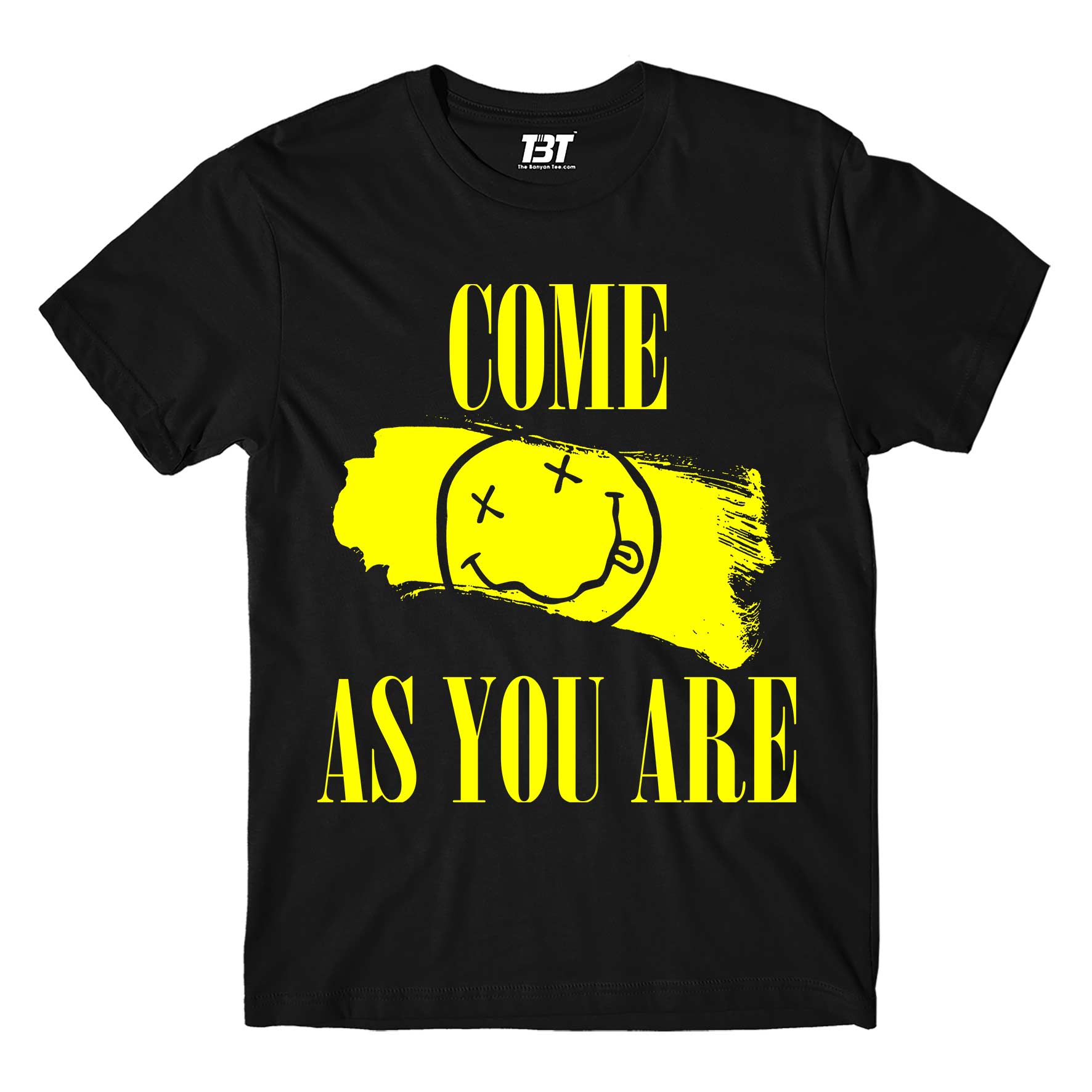 nirvana as you are t-shirt music band buy online india the banyan tee tbt men women girls boys unisex black