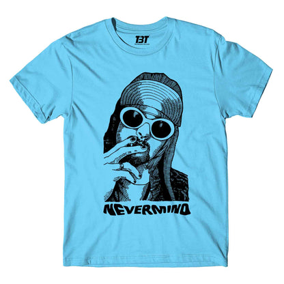 nirvana kurt never minds t-shirt music band buy online india the banyan tee tbt men women girls boys unisex sky blue