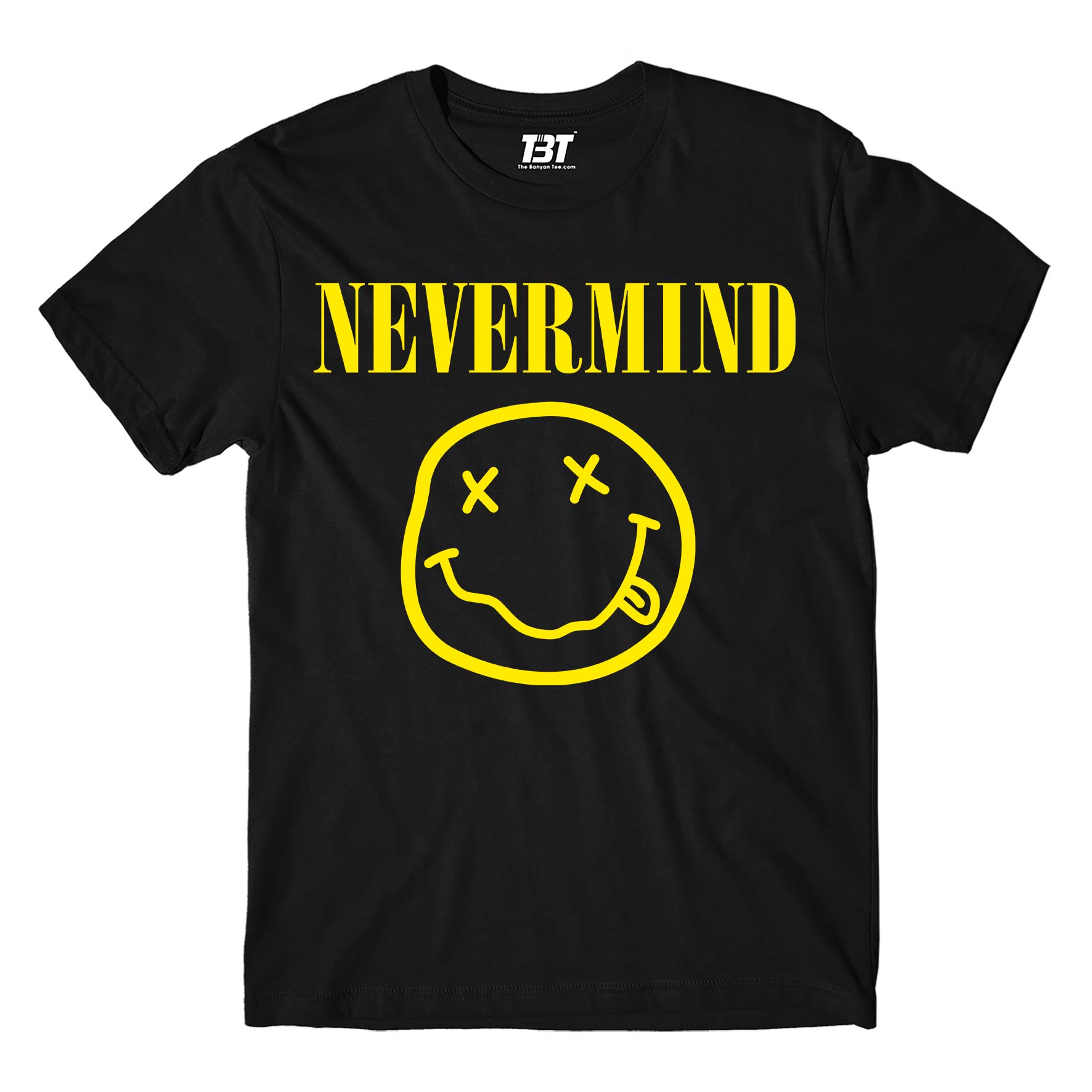 nirvana nevermind t-shirt music band buy online india the banyan tee tbt men women girls boys unisex black