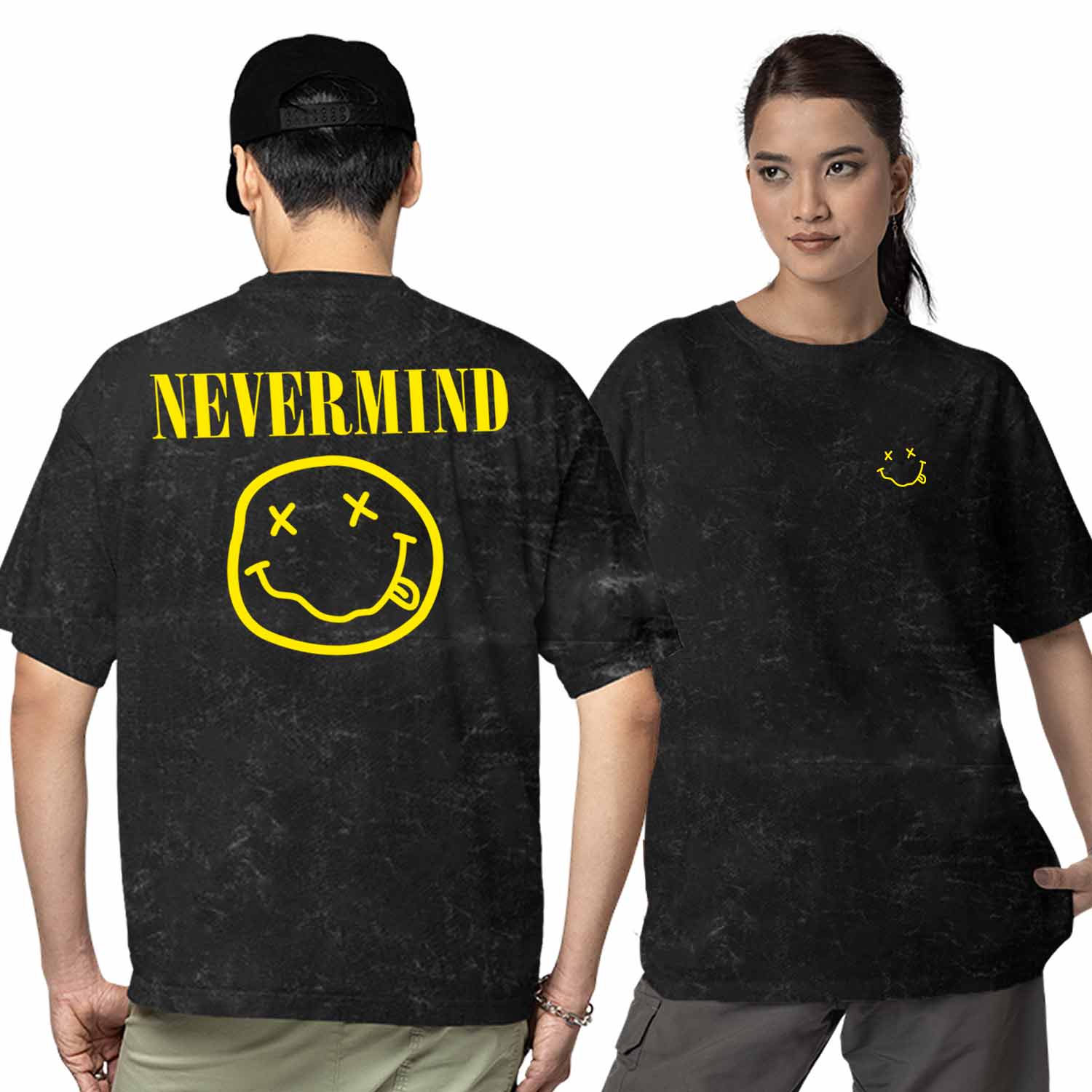 nirvana oversized t shirt -Nevermind music t-shirt black buy online india the banyan tee tbt men women girls boys unisex