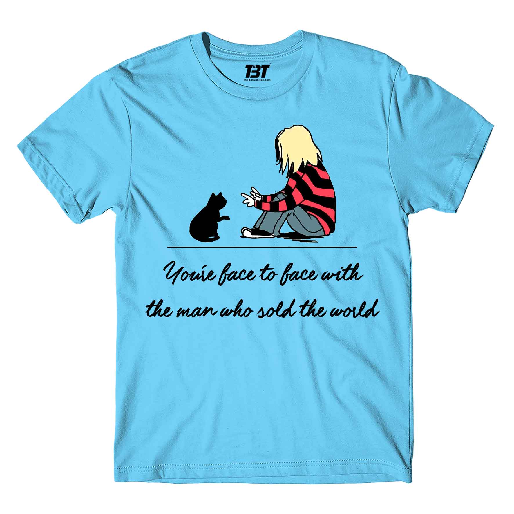 nirvana man who sold the world t-shirt music band buy online india the banyan tee tbt men women girls boys unisex sky blue