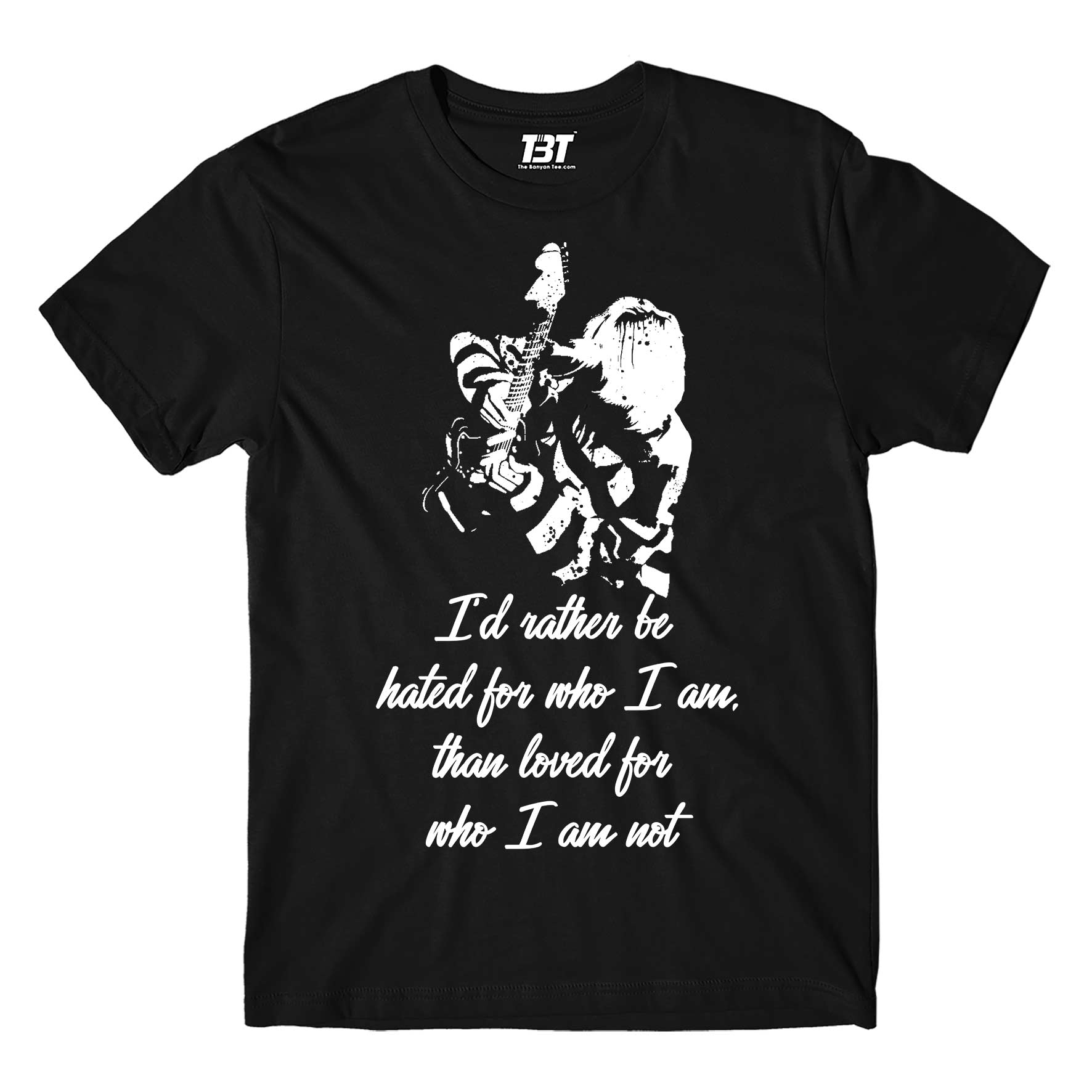 nirvana who i am t-shirt music band buy online india the banyan tee tbt men women girls boys unisex black
