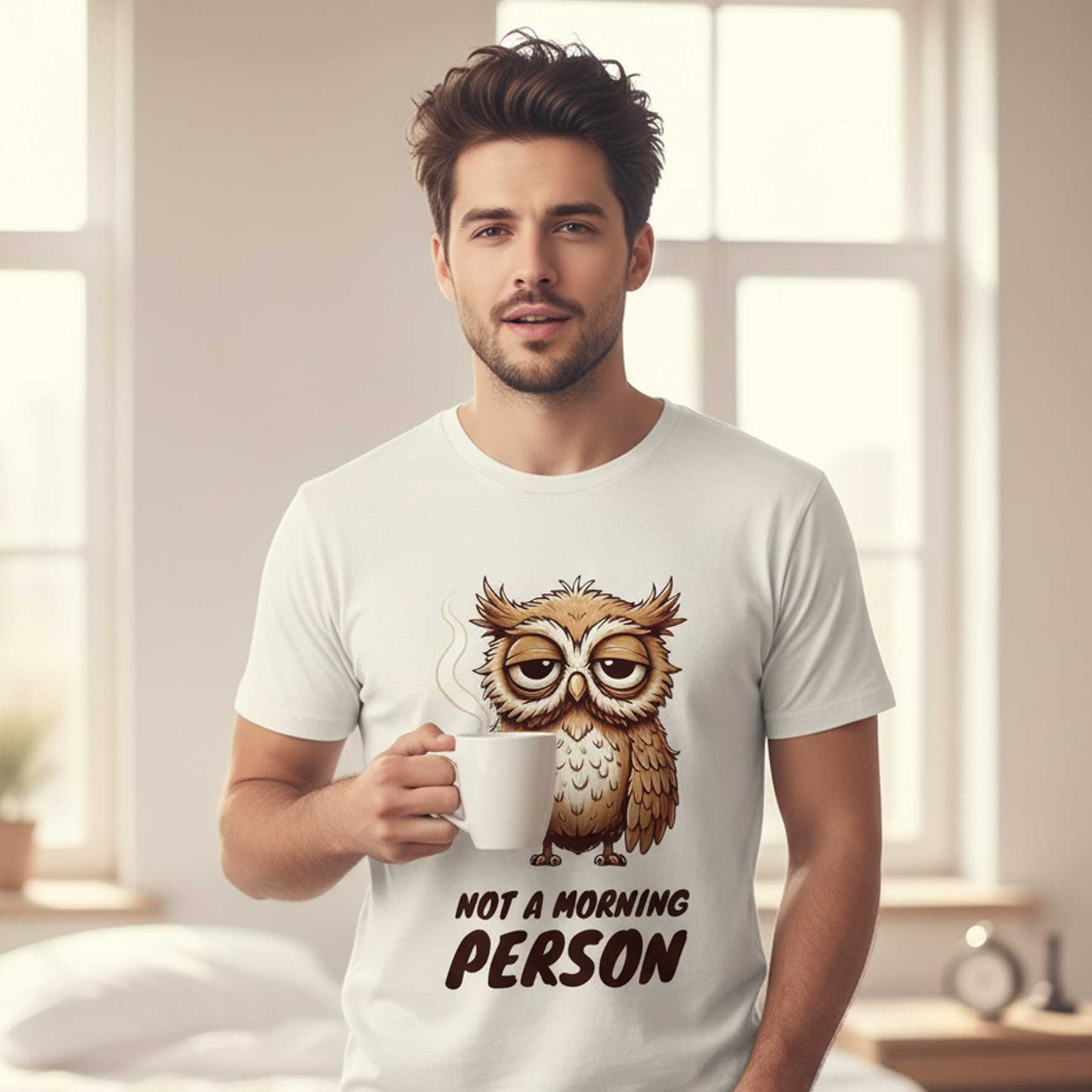 graphic not a morning person t-shirt printed graphic stylish buy online india the banyan tee tbt men women girls boys unisex off white 