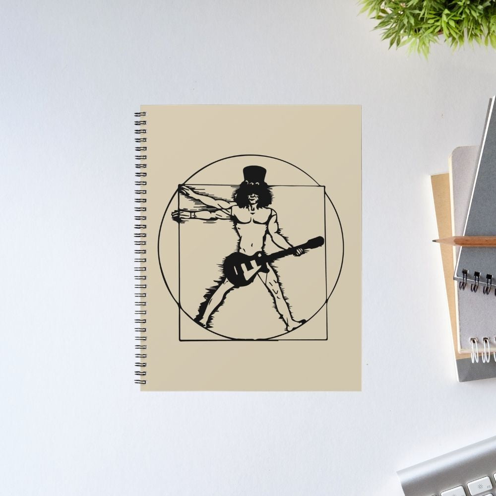 guns n' roses the vitruvian guitar man - slash notebook notepad diary buy online india the banyan tee tbt unruled
