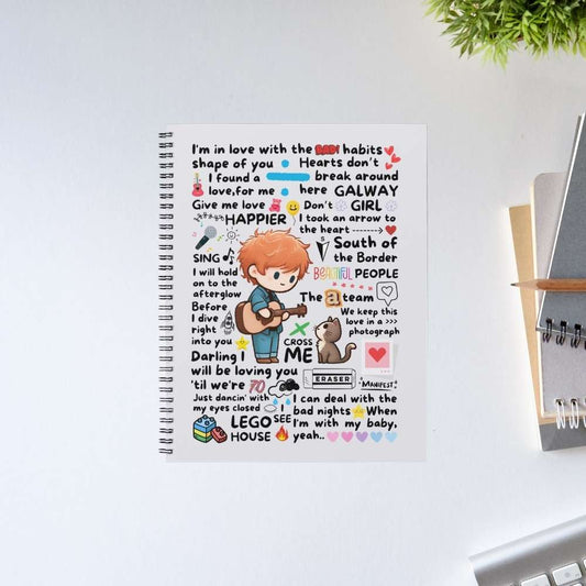 ed sheeran doodle notebook notepad diary buy online india the banyan tee tbt unruled
