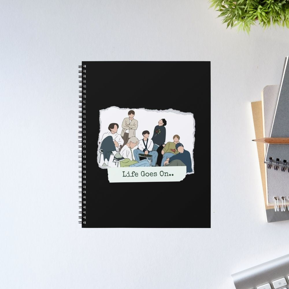 bts life goes on notebook notepad diary buy online india the banyan tee tbt unruled