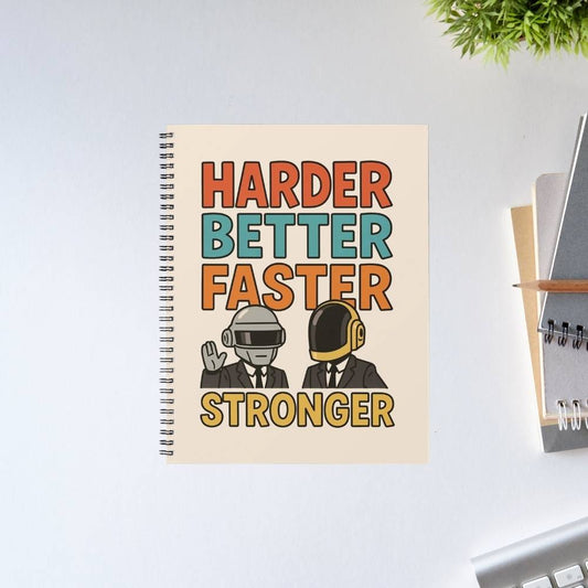 daft punk harder, better, faster, stronger notebook notepad diary buy online india the banyan tee tbt unruled