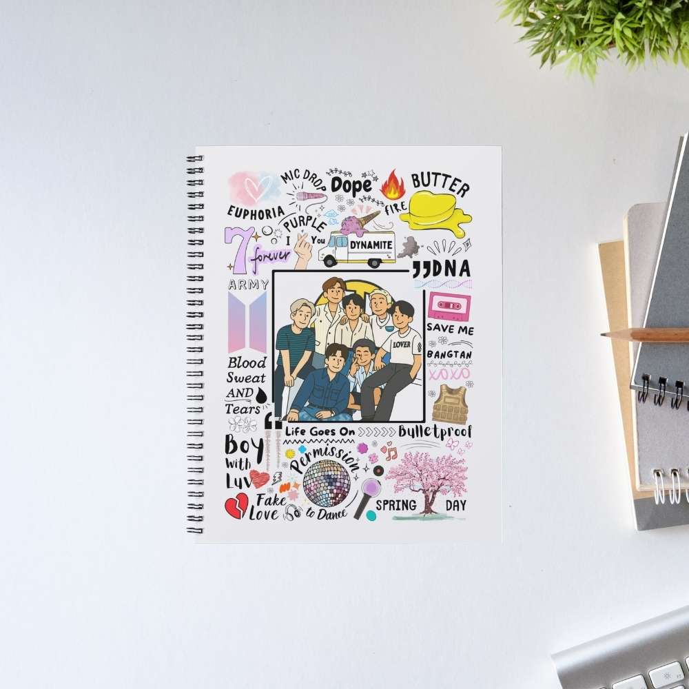 bts bangtan scribbles notebook notepad diary buy online india the banyan tee tbt unruled 