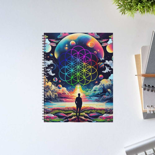 Notebook with a colorful design on a white surface Coldplay The Banyan Tee