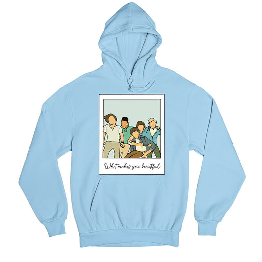 one direction what makes you beautiful hoodie hooded sweatshirt winterwear music band buy online india the banyan tee tbt men women girls boys unisex baby blue