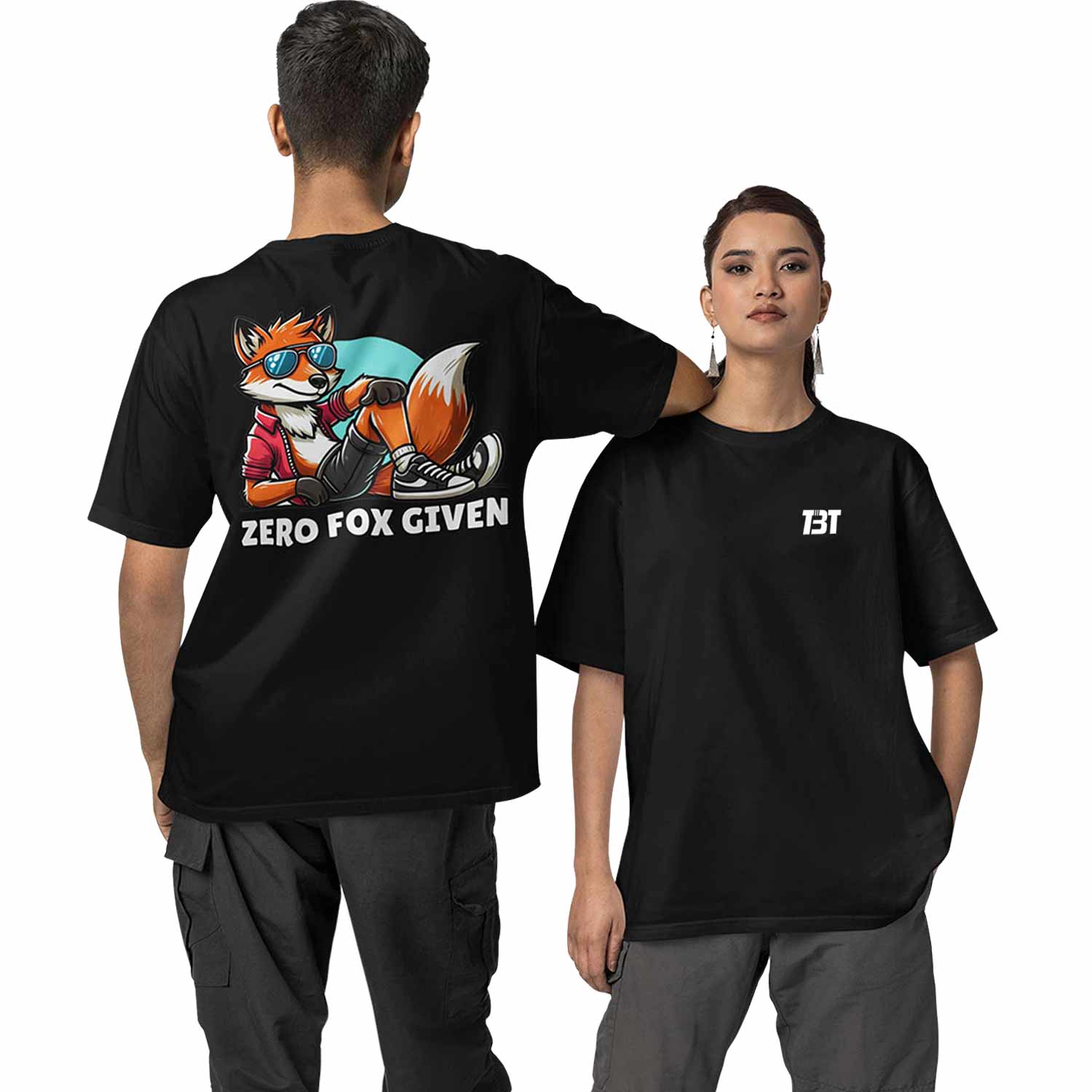 graphic printed oversized t shirt - zero fox given white buy online india the banyan tee tbt men women girls boys unisex 