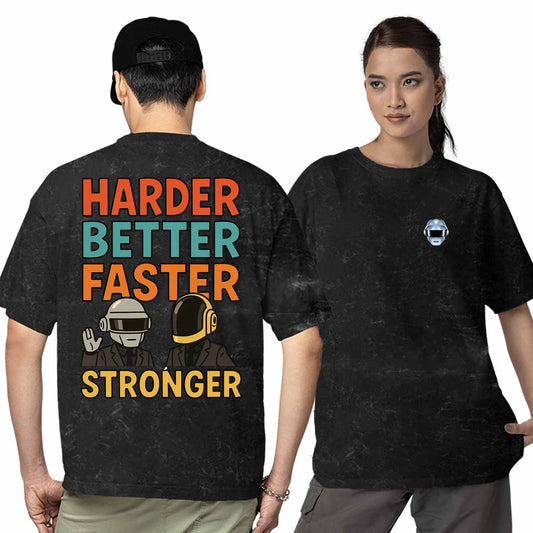 daft punk oversized t shirt - harder, better, faster, stronger music t-shirt black buy online india the banyan tee tbt men women girls boys unisex
