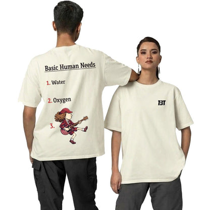 AC/DC Oversized T shirt - Basic Human Needs