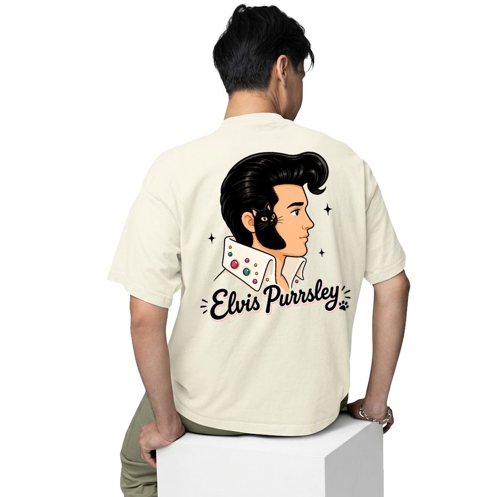 elvis presley purrsley oversized t shirt 