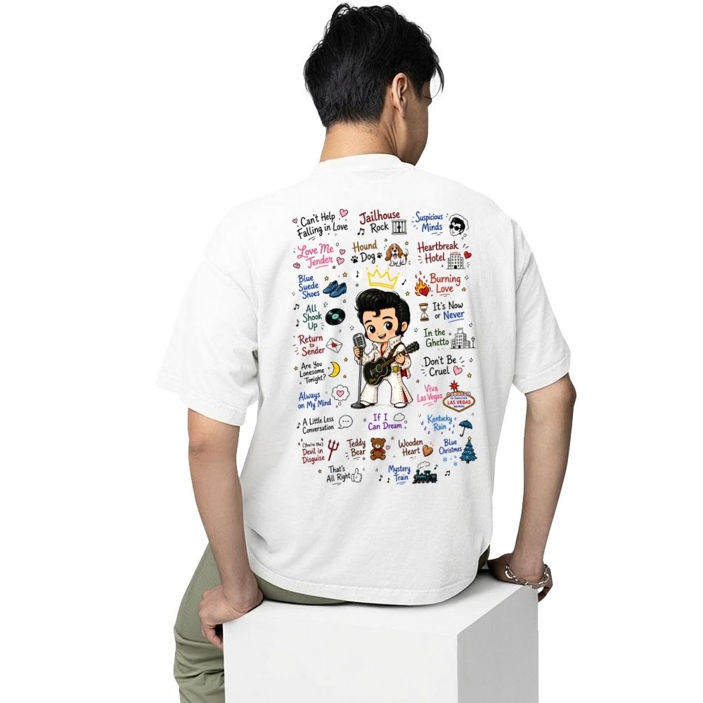 elvis presley rockabilly doodle oversized t shirt 