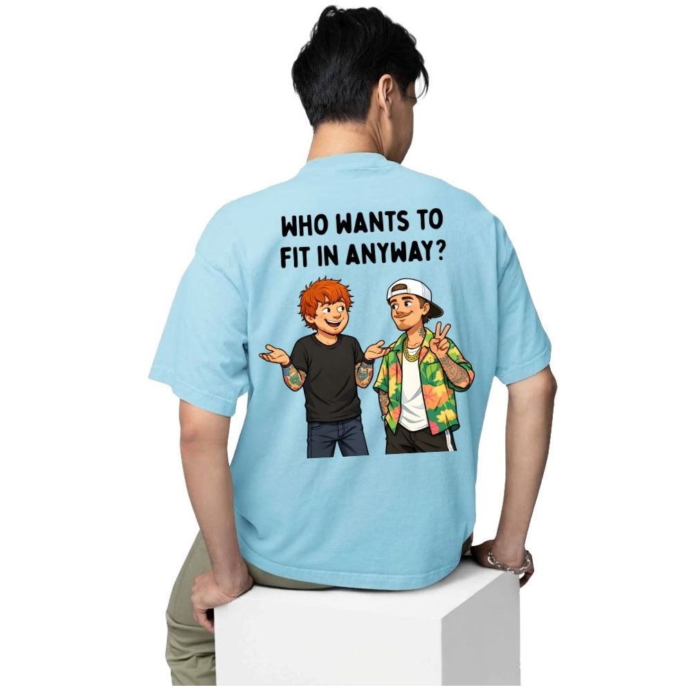 ed sheeran who wants to fit in oversized t shirt 