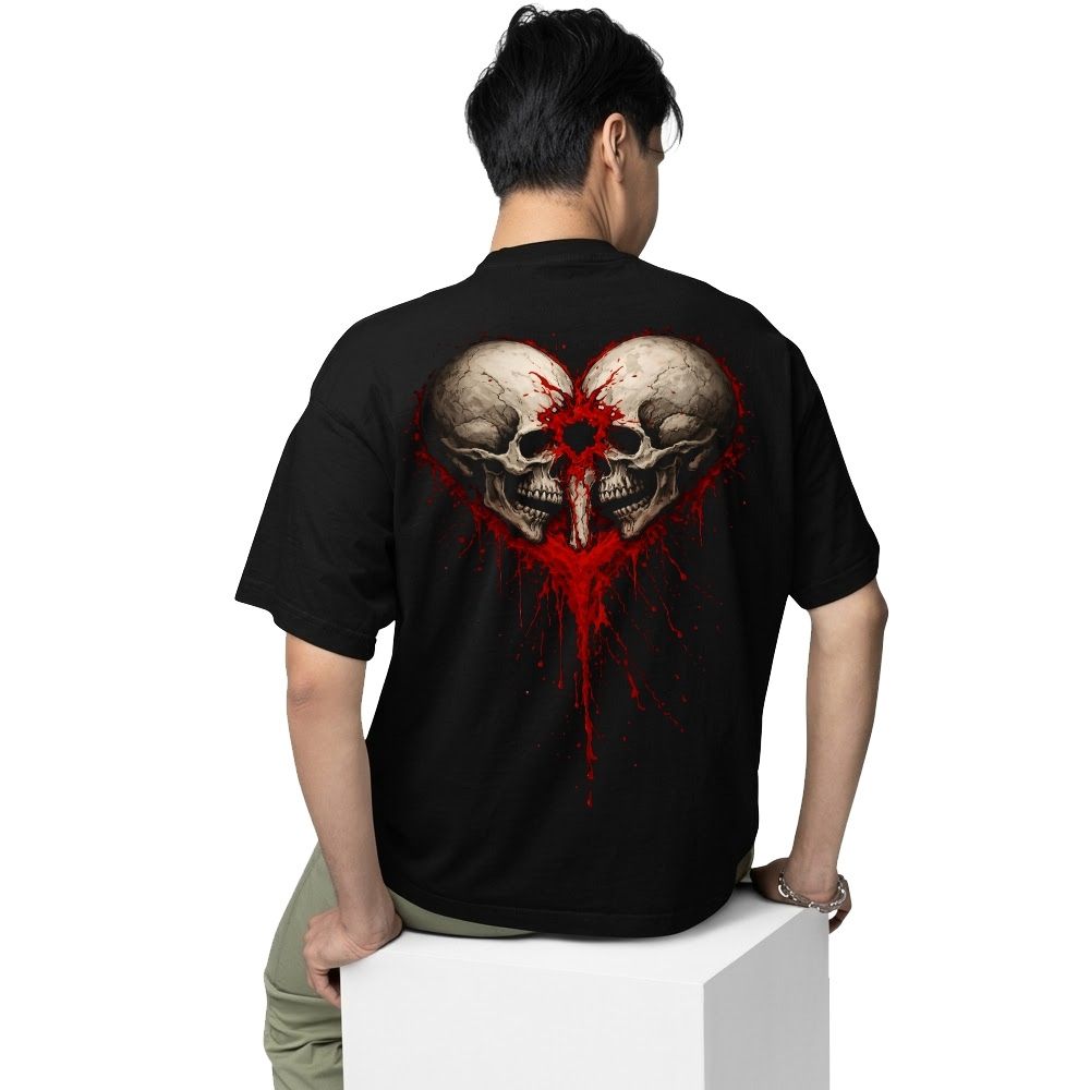 bullet for my valentine bullet heart oversized t shirt 