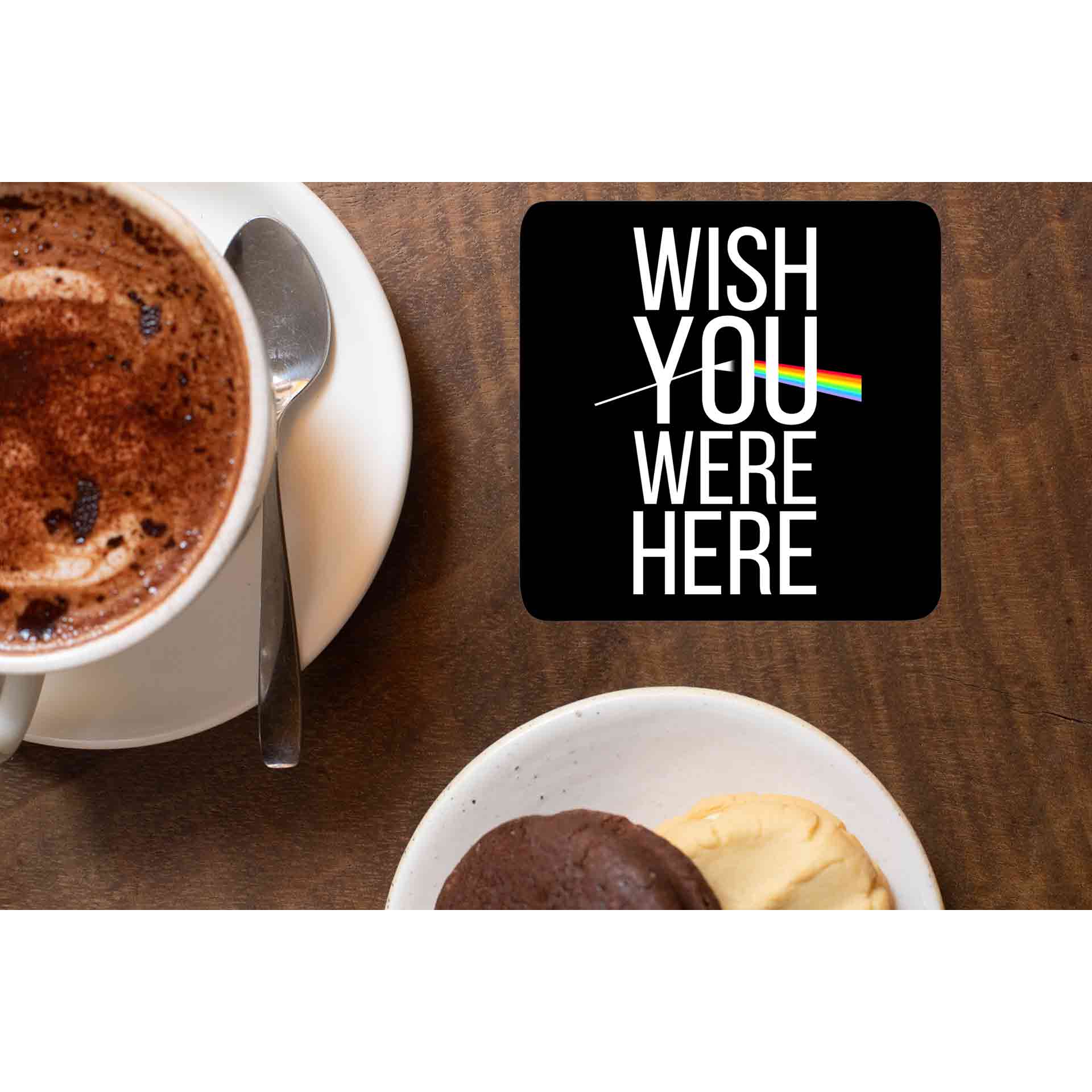 Wish You Were Here Pink Floyd Coaster Coasters The Banyan Tee TBT wooden online indian table set of 6