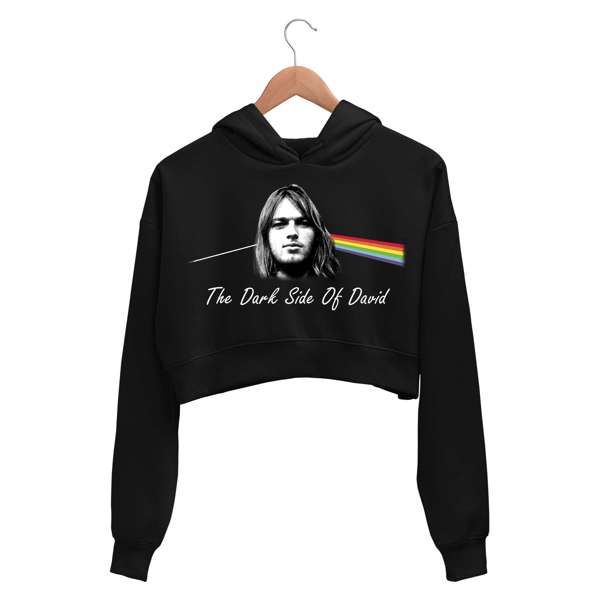 The Dark Side Of David Pink Floyd Crop Hoodie - The Wall Crop Hooded Sweatshirt for Women The Banyan Tee TBT hoodie girls teenage cute bust cropped